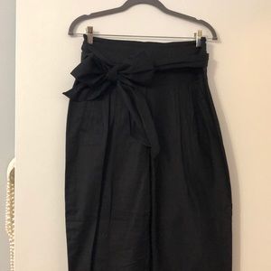 Anthropologie Black Bow Dress Pants